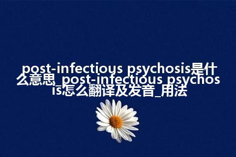 post-infectious psychosis是什么意思_post-infectious psychosis怎么翻译及发音_用法