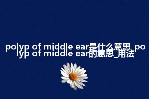 polyp of middle ear是什么意思_polyp of middle ear的意思_用法