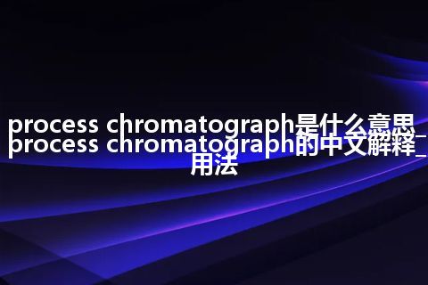 process chromatograph是什么意思_process chromatograph的中文解释_用法
