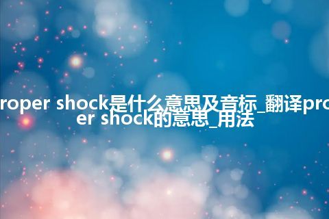 proper shock是什么意思及音标_翻译proper shock的意思_用法