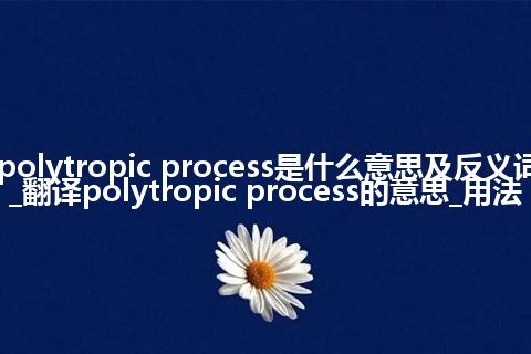 polytropic process是什么意思及反义词_翻译polytropic process的意思_用法