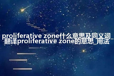 proliferative zone什么意思及同义词_翻译proliferative zone的意思_用法