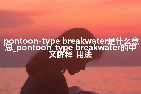 pontoon-type breakwater是什么意思_pontoon-type breakwater的中文解释_用法