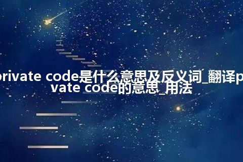 private code是什么意思及反义词_翻译private code的意思_用法