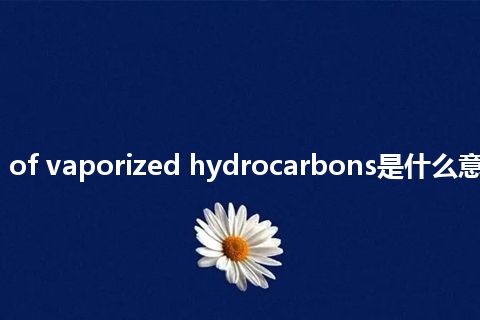 recovering of vaporized hydrocarbons是什么意思_中文意思