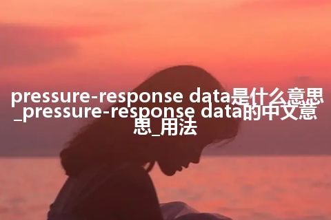 pressure-response data是什么意思_pressure-response data的中文意思_用法