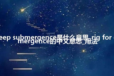 rig for deep submergence是什么意思_rig for deep submergence的中文意思_用法