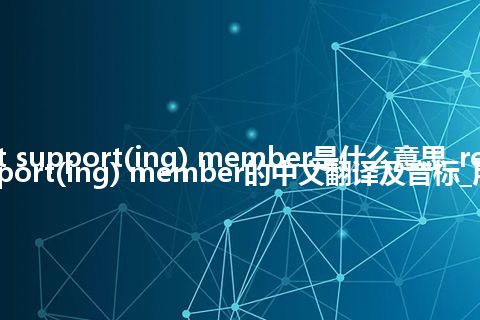 resilient support(ing) member是什么意思_resilient support(ing) member的中文翻译及音标_用法
