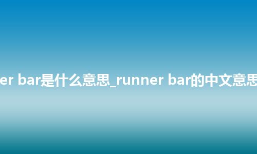 runner bar是什么意思_runner bar的中文意思_用法