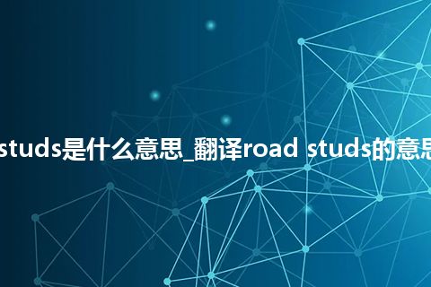road studs是什么意思_翻译road studs的意思_用法