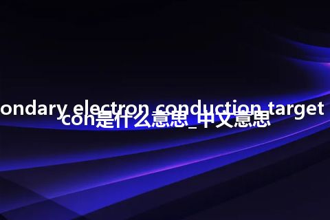 secondary electron conduction target vidicon是什么意思_中文意思