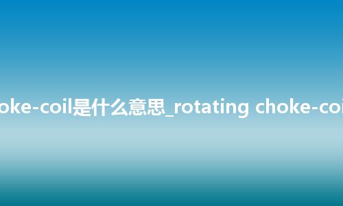rotating choke-coil是什么意思_rotating choke-coil的意思_用法