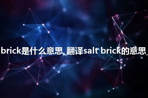 salt brick是什么意思_翻译salt brick的意思_用法