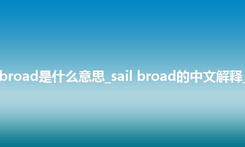 sail broad是什么意思_sail broad的中文解释_用法
