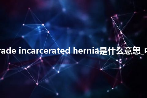 retrograde incarcerated hernia是什么意思_中文意思