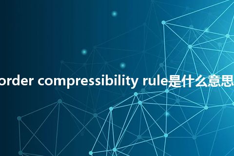 second-order compressibility rule是什么意思_中文意思