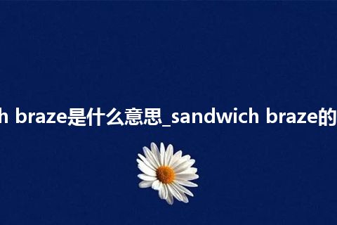 sandwich braze是什么意思_sandwich braze的意思_用法
