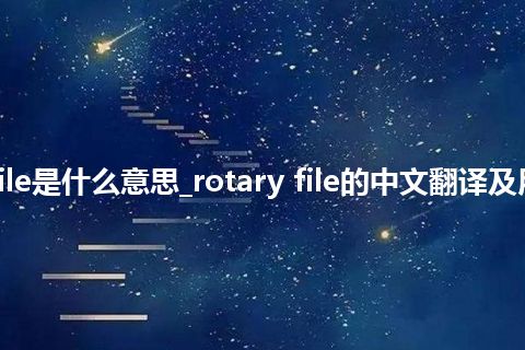 rotary file是什么意思_rotary file的中文翻译及用法_用法