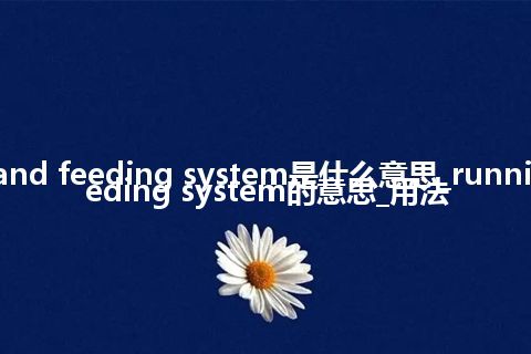 running and feeding system是什么意思_running and feeding system的意思_用法