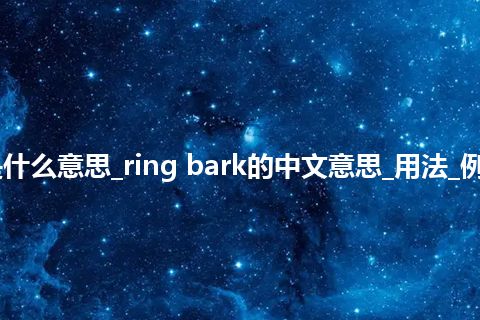 ring bark是什么意思_ring bark的中文意思_用法_例句_英语短语