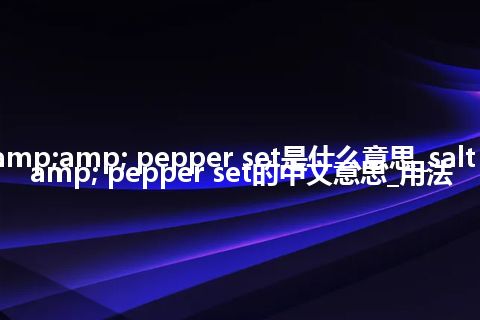 salt &amp; pepper set是什么意思_salt &amp; pepper set的中文意思_用法