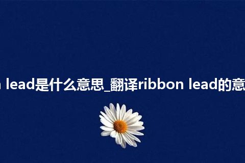 ribbon lead是什么意思_翻译ribbon lead的意思_用法