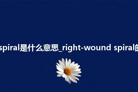 right-wound spiral是什么意思_right-wound spiral的中文释义_用法