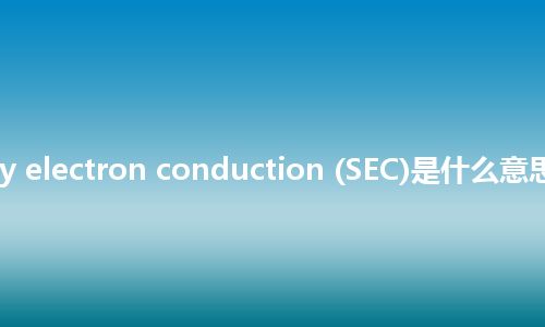 secondary electron conduction (SEC)是什么意思_中文意思