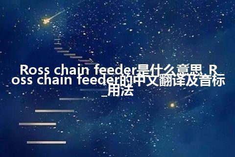 Ross chain feeder是什么意思_Ross chain feeder的中文翻译及音标_用法