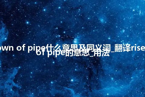rise and down of pipe什么意思及同义词_翻译rise and down of pipe的意思_用法