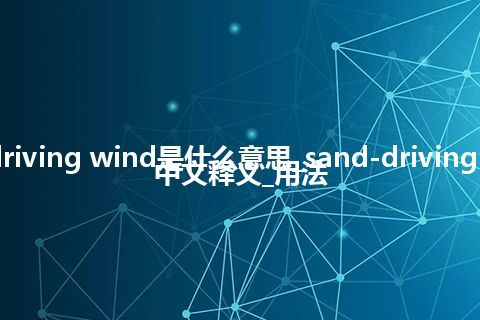 sand-driving wind是什么意思_sand-driving wind的中文释义_用法