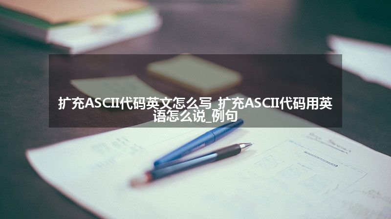 扩充ASCII代码英文怎么写_扩充ASCII代码用英语怎么说_例句