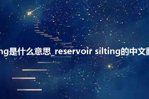 reservoir silting是什么意思_reservoir silting的中文翻译及音标_用法