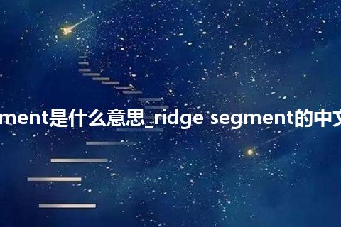 ridge segment是什么意思_ridge segment的中文释义_用法