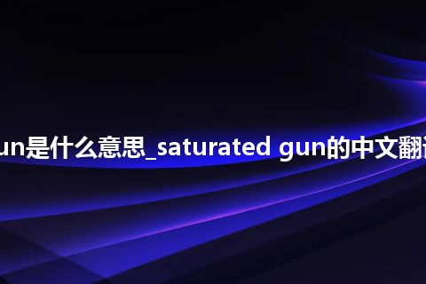 saturated gun是什么意思_saturated gun的中文翻译及用法_用法