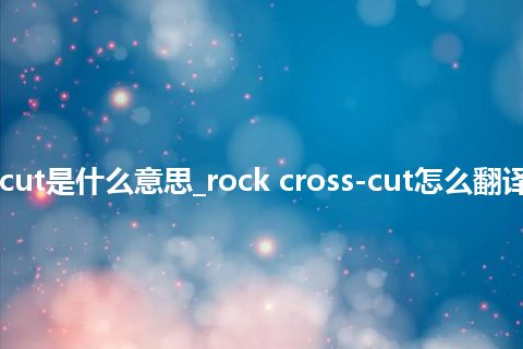 rock cross-cut是什么意思_rock cross-cut怎么翻译及发音_用法