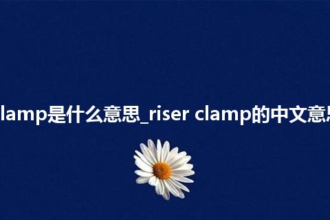 riser clamp是什么意思_riser clamp的中文意思_用法