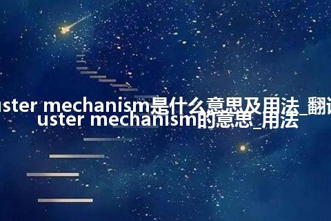 Schuster mechanism是什么意思及用法_翻译Schuster mechanism的意思_用法