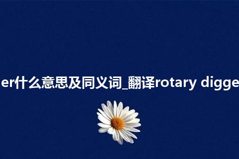 rotary digger什么意思及同义词_翻译rotary digger的意思_用法