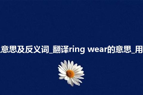 ring wear是什么意思及反义词_翻译ring wear的意思_用法_例句_英语短语