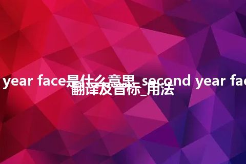 second year face是什么意思_second year face的中文翻译及音标_用法