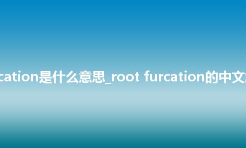 root furcation是什么意思_root furcation的中文解释_用法