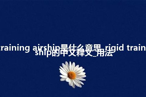 rigid training airship是什么意思_rigid training airship的中文释义_用法