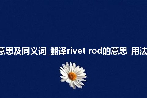 rivet rod什么意思及同义词_翻译rivet rod的意思_用法_例句_英语短语