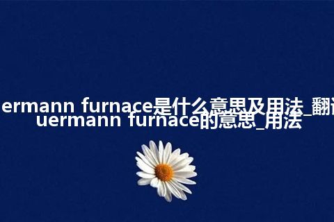 Schuermann furnace是什么意思及用法_翻译Schuermann furnace的意思_用法