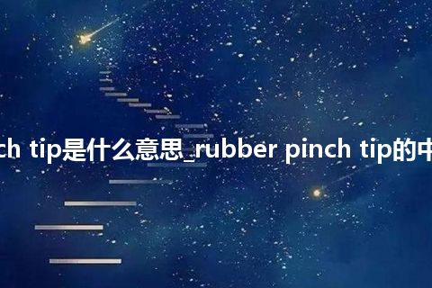 rubber pinch tip是什么意思_rubber pinch tip的中文释义_用法