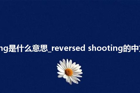 reversed shooting是什么意思_reversed shooting的中文翻译及音标_用法