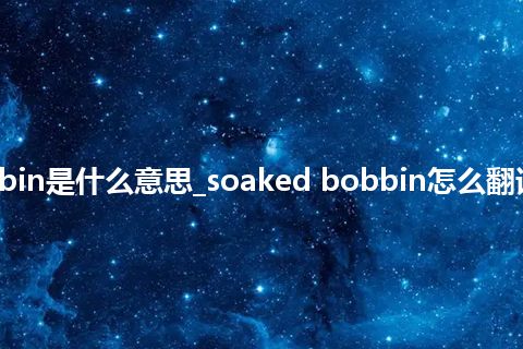 soaked bobbin是什么意思_soaked bobbin怎么翻译及发音_用法