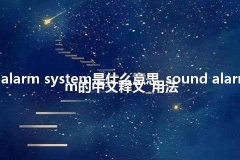 sound alarm system是什么意思_sound alarm system的中文释义_用法