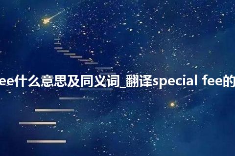 special fee什么意思及同义词_翻译special fee的意思_用法